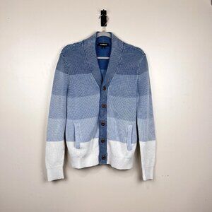 Express Men's Blue Ombre Cardigan | M